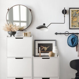 Sobuy Fsr151-H-W, Narrow Shoe Rack With 3 Flip Drawers Slim Wooden Shoe Storage Cupboard,white,w50.5Xd19Xh129 - thumbnail 4