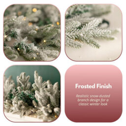 Marco Paul 4Pc Pre-Lit Luxury Christmas Decoration Set - Flocked - thumbnail 6