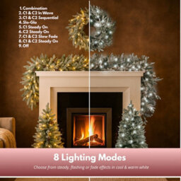 Marco Paul 4Pc Pre-Lit Luxury Christmas Decoration Set - Flocked - thumbnail 7