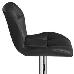 Yaheetech Set Of 2 Black Modern Faux Leather Adjustable Swivel Bar Stools With Tufted Back And Footrest - thumbnail 6