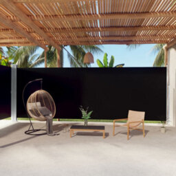 Walplus Retractable Side Awning Garden Sun Shade Canopy Gazebo For Back Door, Porch, Patio Black 220X1000 Cm - thumbnail 1