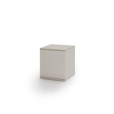Arte Charlie Ch-26 Bedside Table 46 Cm In Cashmere - Compact Nightstand With Door & Shelf Storage - image 1