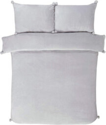 Smart Living Luxurious Pom Pom Fleece Duvet Cover With Pillowcases - thumbnail 4