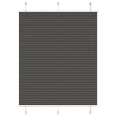 Berkfield Pleated Blind Black 110X150 Cm Fabric Width 109.4 Cm Polyester - image 1