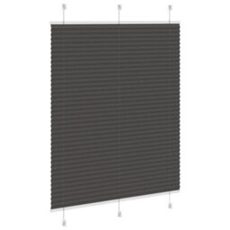 Berkfield Pleated Blind Black 110X150 Cm Fabric Width 109.4 Cm Polyester - thumbnail 4