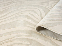Vellure Modern Indoor Living Room Area Rug Embossed Metallic Sheen Marble Design Cream 200X290 Cm - thumbnail 3