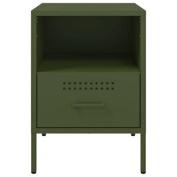 Berkfield Bedside Cabinets 2 Pcs Olive Green 36X39X50.5 Cm Steel - thumbnail 6