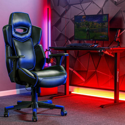 X Rocker Drogon Ergonomic Pc Office Gaming Chair - Black / Blue - image 1