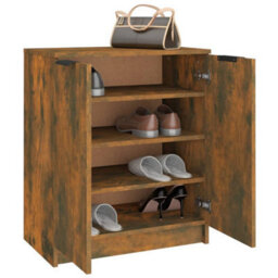 Vidaxl Shoe Cabinet Smoked Oak 59X35X70 Cm Engineered Wood - thumbnail 8