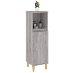 Walplus Bathroom Cabinet Grey Sonoma 30X30X100 Cm Engineered Wood - thumbnail 5
