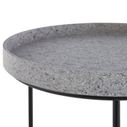 Beliani Three-Piece Marble-Effect Nesting Side Tables With Black Openwork Frame, Square Tops, No Assembly Required - thumbnail 9