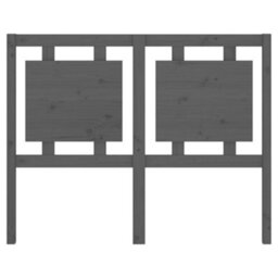 Berkfield Bed Headboard Grey 125.5X4X100 Cm Solid Pine Wood - thumbnail 4