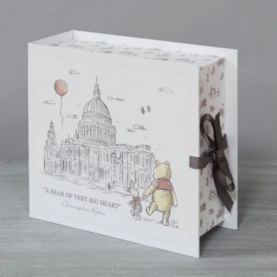 Widdop Gifts Disney Winnie The Pooh Grey Baby Keepsake Box - 23 X 24 X 10 Cm