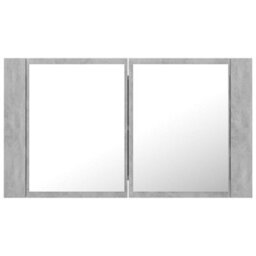 Walplus Led Bathroom Mirror Cabinet Concrete Grey 80X12X45 Cm Acrylic - thumbnail 9