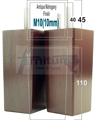 L&F 4X Replacement Furniture Legs Solid Wood 110mm High Sofas Chairs Settee Cabinets Legs M10 Tsp2055 - image 1