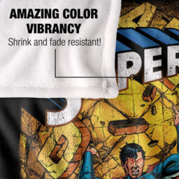 DC comics Superman Silky One Supersoft Blanket Black/multicoloured (One Size) - thumbnail 4