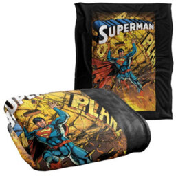 DC comics Superman Silky One Supersoft Blanket Black/multicoloured (One Size) - thumbnail 2