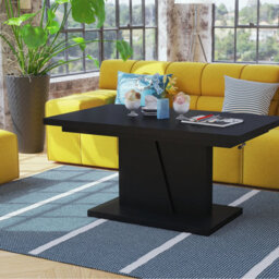 Heze Furniture Gala 2 In 1 Extending Coffee / Dining Table - Black - thumbnail 5