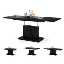 Heze Furniture Gala 2 In 1 Extending Coffee / Dining Table - Black - thumbnail 2