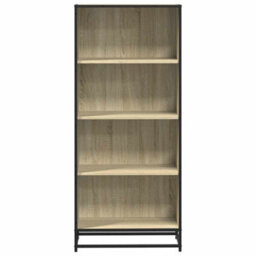 Berkfield Bookcase Sonoma Oak 60X35X139 Cm Engineered Wood - thumbnail 4