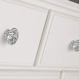 Statement Furniture Romance Antique White 3 Over 4 Chest Of Drawers With Crystal Handles - thumbnail 5