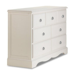 Statement Furniture Romance Antique White 3 Over 4 Chest Of Drawers With Crystal Handles - thumbnail 7