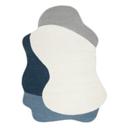 RugsX Carpet Fusion 5710 White Navy Shape - Abstraction, Modern, Abstract, Irregular 160X220 Cm - thumbnail 4