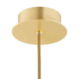 Luminosa Lighting Luminosa Almiros 30Cm Globe Pendant Ceiling Light White-Brown (Marble Colour), Brushed Brass, Gold Wire - thumbnail 4