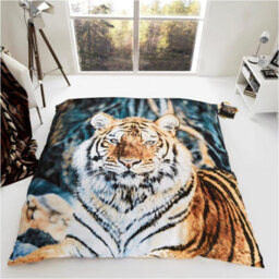 Gc Gaveno Cavailia 3D Wildlife Tiger 150X200Cm Cosy Fleece Bed Throw, Fluffy Throw Blanket For Bed - thumbnail 1