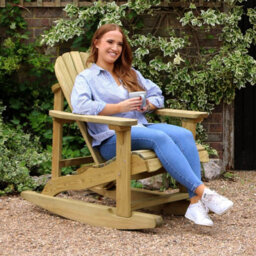 Lily Relax Rocking Chair Garden Lounger Arm Chair By Zest Outdoor Living - thumbnail 2