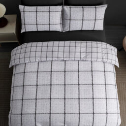 Lazzaro Premium Brushed Microfiber Double Duvet Cover Set Ultrasoft Hypoallergenic With Secure Zipper Closure - thumbnail 2