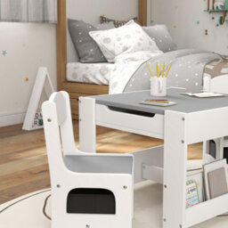 Homcom 3-Piece Kids Table And Chair Set For Nursery, Playroom, Classroom - thumbnail 8