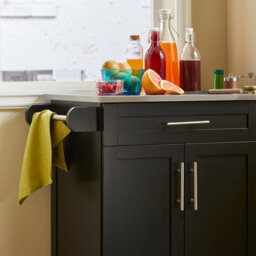 Sobuy Fkw110-Sch, Kitchen Cabinet Kitchen Storage Trolley Cart With Stainless Steel Worktop, Black,w78Xd46Xh90 - thumbnail 5
