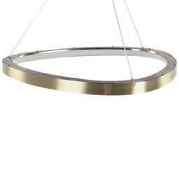 Wyld and Coco Round Pendant Lamp Gold With Integrated Led, Aluminium And Steel, Large (61Cm, Drop 180Cm) - thumbnail 5