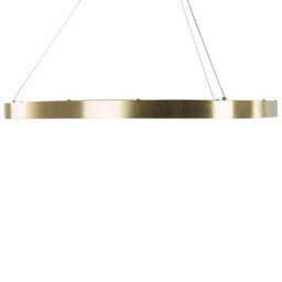 Wyld and Coco Round Pendant Lamp Gold With Integrated Led, Aluminium And Steel, Large (61Cm, Drop 180Cm) - thumbnail 4