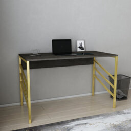 Decorotika Josephine Study Desk Writing Desk Gold Wenge - thumbnail 2