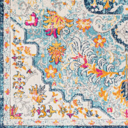 Livabliss Floransa-Vintage Blue Beige Yellow Pink Traditional Boho Living Dining Bedroom Rug 80 X 220 Cm Easy Care, Non Shedding - thumbnail 7