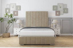 "Sloomy Langston Almond Coniston Bed Frame With Mattress With 50"" Upholstered Headboard 4'6 Double" - thumbnail 2
