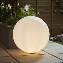 Blooma Vancouver Fixed Matt White Mains-Powered Halogen Outdoor Ball Lantern (Dia)60Cm - thumbnail 6