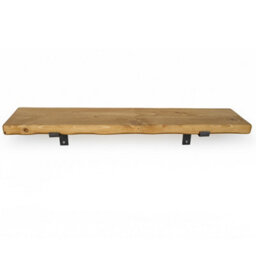 Toolty Rustic Handmade Wall Shelf, Wall Mounted, 100Cm X 22.5Cm Down Design, Old Oak, Handcrafted Vintage Style - thumbnail 2