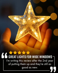 Globrite Christmas Curtain String Lights 138 Led Cool White - Star & Moon Shapes Usb Battery Powered 8 Modes With Remote - thumbnail 7