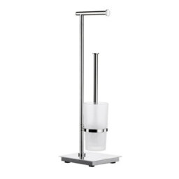 Smedbo Steel Toilet Roll Holder, Toilet Brush And Container
