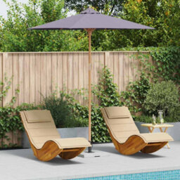 Berkfield Garden Parasol Dark Grey 240 X 240 X 260 Cm Bamboo - thumbnail 1