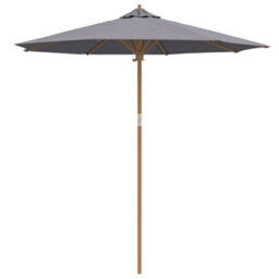 Berkfield Garden Parasol Dark Grey 240 X 240 X 260 Cm Bamboo - thumbnail 2