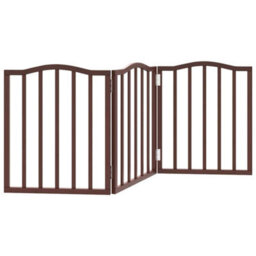Walplus Brown Oak Dog Gate Foldable 3 Panels 150Cm Poplar Wood - thumbnail 6
