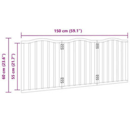 Walplus Brown Oak Dog Gate Foldable 3 Panels 150Cm Poplar Wood - thumbnail 9