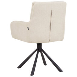 Beliani Set Of 2 Dining Chairs Swivel Sardoal Fabric Beige - thumbnail 6