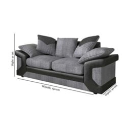 Sliding Wardrobes 4 u LTD Delnum Fabric 3+2 And Corner Seated Sofa Set In 2 Colors - Brown 3+2 - thumbnail 2