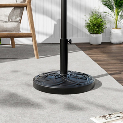 Thehotsale 20Kg Concrete Parasol Base Heavy-Duty Round Umbrella Stand With Beautiful Decorative Pattern For Patio Garden - image 1