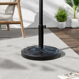 Thehotsale 20Kg Concrete Parasol Base Heavy-Duty Round Umbrella Stand With Beautiful Decorative Pattern For Patio Garden - thumbnail 2